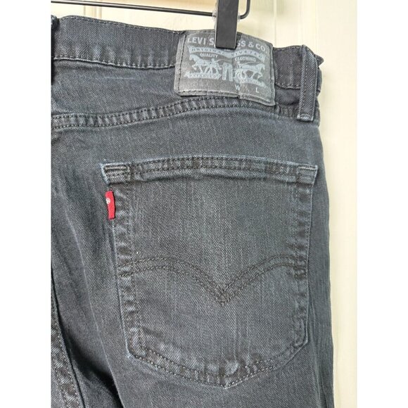 Levi's Men's Black Straight Leg Demin Jeans W36 X 32L - Picture 3 of 10